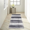 Calvin Klein Ck031 Launder LDR01 Ivory Black Area Rug Corner Image