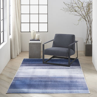 Calvin Klein Ck031 Launder LDR01 Navy Area Rug Room Image Feature