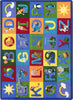 Joy Carpets Kid Essentials Learning Letter Sounds Multi Area Rug