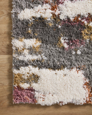 Loloi Levitt Shag LEV-04 Grey/Multi Area Rug Corner Image