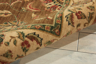 Nourison Living Treasures LI04 Khaki Area Rug Corner Image