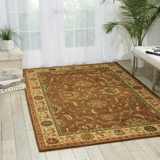 Nourison Living Treasures LI04 Khaki Area Rug Corner Image