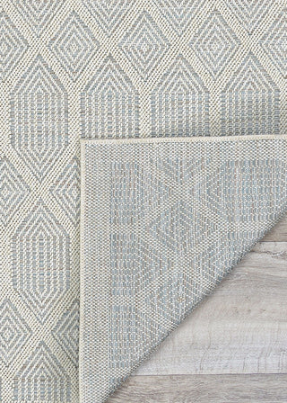 Couristan Liguria Rapallo Aqua Area Rug Backing Image
