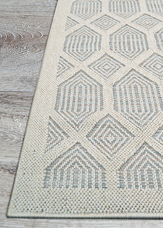 Couristan Liguria Rapallo Aqua Area Rug Corner Image