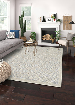 Couristan Liguria Rapallo Aqua Area Rug Lifestyle Image Feature
