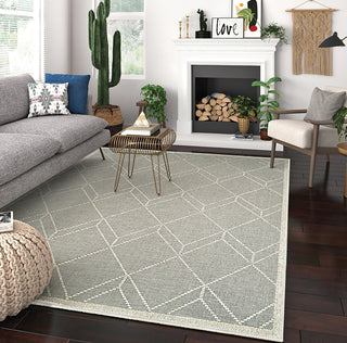 Couristan Liguria Noli Dove Grey Area Rug Lifestyle Image Feature