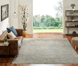 Ancient Boundaries Lily LIL-06 Airy Blue Area Rug Lifestyle Image
