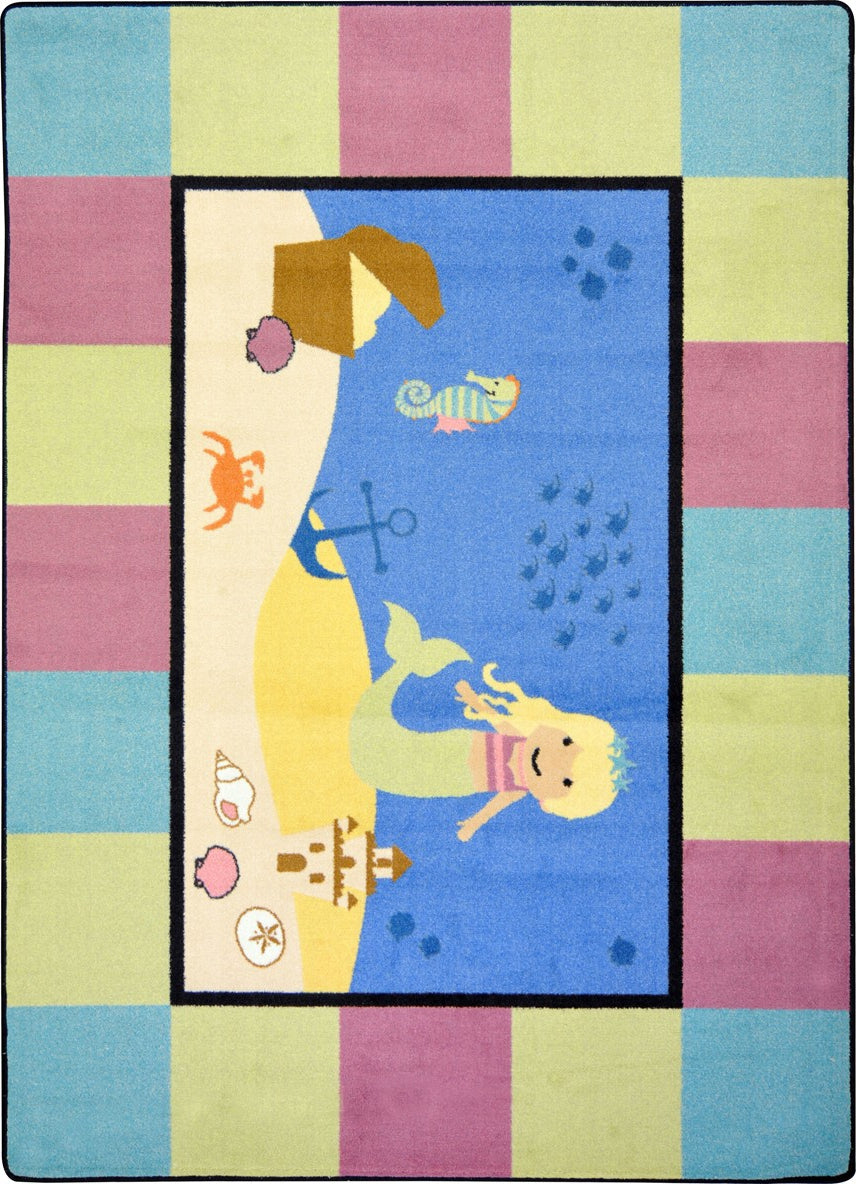 Joy Carpets Kid Essentials Lil' Mermaid Multi Area Rug