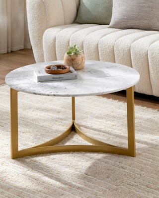 Surya Lismore LIS-001 White / Gold Furniture Style Shot
