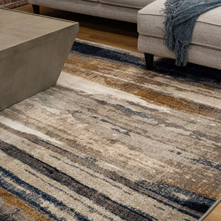 Karastan Milestones Lithology Dark Grey Area Rug by Drew and Jonathan Home Lifestyle Image Feature