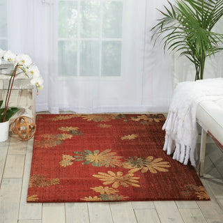 Nourison Radiant Impression LK07 Flame Area Rug Corner Image