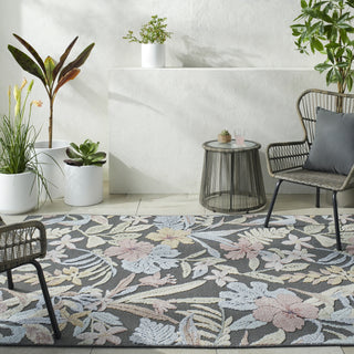 LIVABLISS Lakeside LKD-2305 Charcoal Area Rug Room Scene Feature