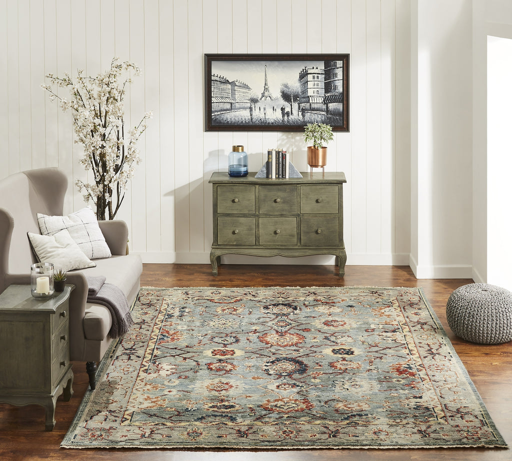 Ancient Boundaries Lily LIL-07 Pale Blues/Multi Area Rug Lifestyle Image Feature