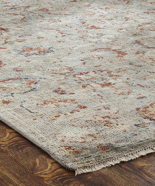 Ancient Boundaries Lily LIL-10 Pearl Grey Area Rug Corner Image