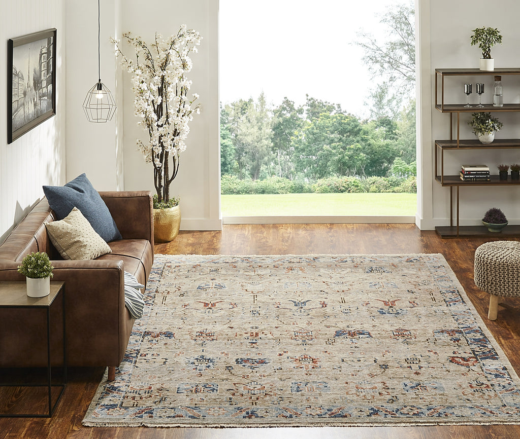 Ancient Boundaries Lily LIL-11 Vintage Tan/Blues Area Rug Lifestyle Image Feature