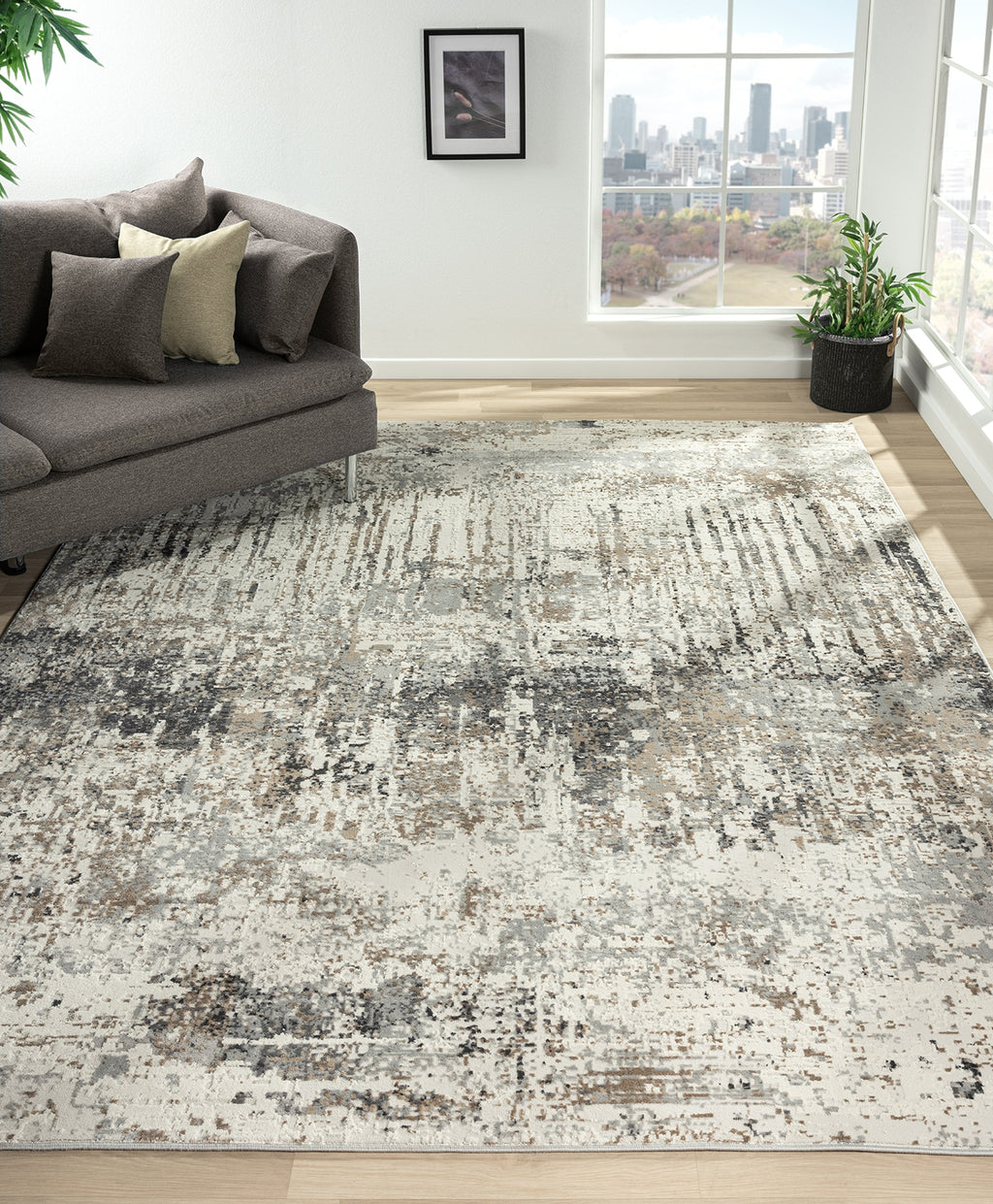 Kalaty Lumina LM-036 Grey Area Rug Lifestyle Image Feature