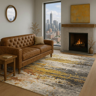 Dalyn Lumara LM1 Graphite Area Rug Lifestyle Image Feature