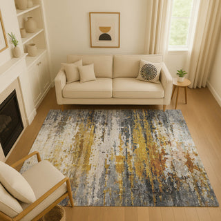 Dalyn Lumara LM1 Graphite Area Rug Lifestyle Image Feature
