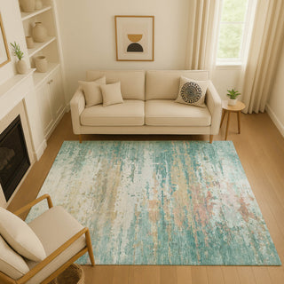 Dalyn Lumara LM1 Seafoam Area Rug Lifestyle Image Feature