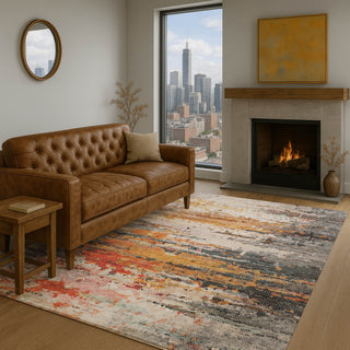 Dalyn Lumara LM1 Volcano Area Rug Lifestyle Image Feature