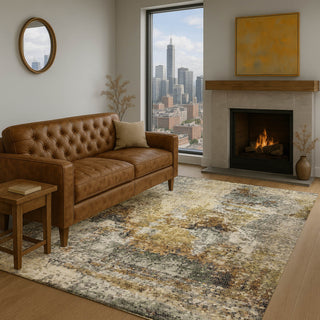 Dalyn Lumara LM2 Khaki Area Rug Lifestyle Image Feature