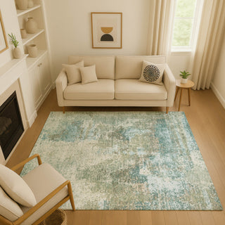 Dalyn Lumara LM2 Seafoam Area Rug Lifestyle Image Feature