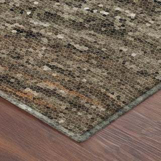 Dalyn Lumara LM3 Brown Area Rug Corner Image
