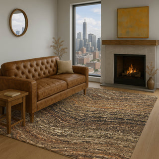 Dalyn Lumara LM3 Brown Area Rug Lifestyle Image Feature