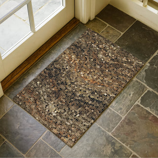 Dalyn Lumara LM3 Brown Area Rug Scatter Lifestyle Image Feature