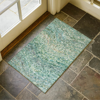 Dalyn Lumara LM3 Teal Area Rug Scatter Lifestyle Image Feature