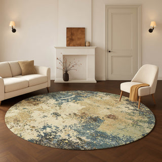 Dalyn Lumara LM4 Multi Area Rug Round Lifestyle Image Feature