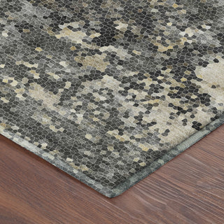 Dalyn Lumara LM4 Pewter Area Rug Corner Image