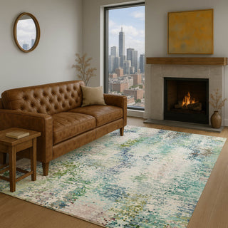 Dalyn Lumara LM5 Aqua Area Rug Lifestyle Image Feature