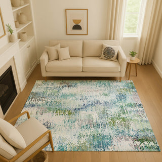 Dalyn Lumara LM5 Aqua Area Rug Lifestyle Image Feature