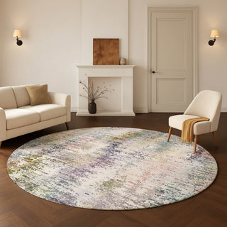 Dalyn Lumara LM5 Confetti Area Rug Round Lifestyle Image Feature