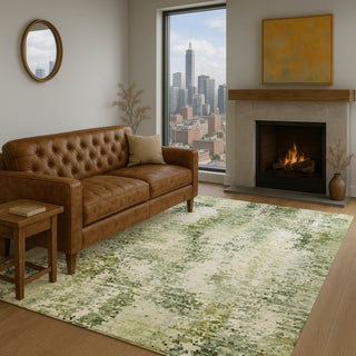 Dalyn Lumara LM5 Olive Area Rug Lifestyle Image Feature