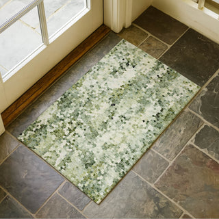 Dalyn Lumara LM5 Olive Area Rug Scatter Lifestyle Image Feature