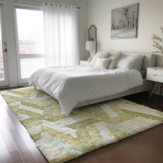 Dalyn Lorenzo LN1 Aloe Machine Washable Area Rug Lifestyle Image Feature