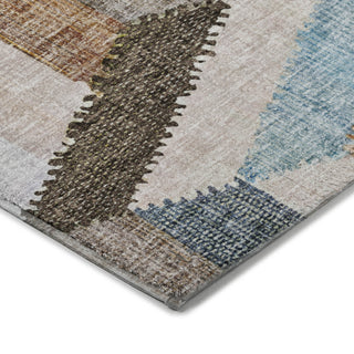 Dalyn Lorenzo LN1 Brown Machine Washable Area Rug Corner Image