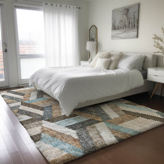 Dalyn Lorenzo LN1 Brown Machine Washable Area Rug Lifestyle Image Feature