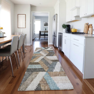 Dalyn Lorenzo LN1 Brown Machine Washable Area Rug Runner Lifestyle Image Feature
