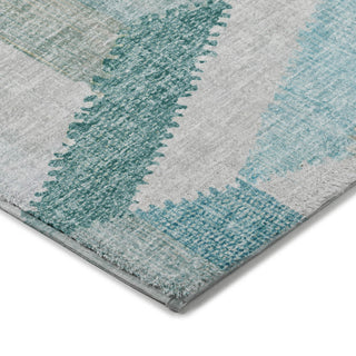 Dalyn Lorenzo LN1 Teal Machine Washable Area Rug Corner Image