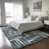 Dalyn Lorenzo LN2 Denim Machine Washable Area Rug Lifestyle Image Feature