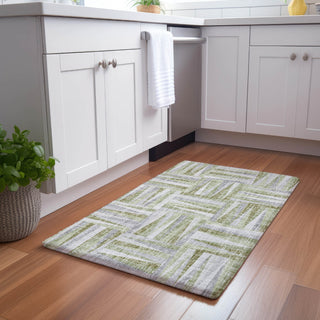 Dalyn Lorenzo LN2 Green Machine Washable Area Rug Scatter Lifestyle Image Feature