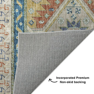 Dalyn Lorenzo LN3 Ivory Machine Washable Area Rug Backing Image