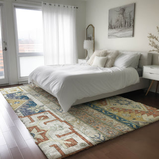 Dalyn Lorenzo LN3 Ivory Machine Washable Area Rug Lifestyle Image Feature