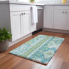 Dalyn Lorenzo LN3 Mint Machine Washable Area Rug Scatter Lifestyle Image Feature