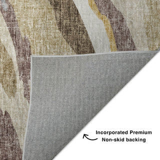 Dalyn Lorenzo LN4 Beige Machine Washable Area Rug Backing Image
