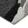 Dalyn Lorenzo LN4 Black Machine Washable Area Rug Corner Image