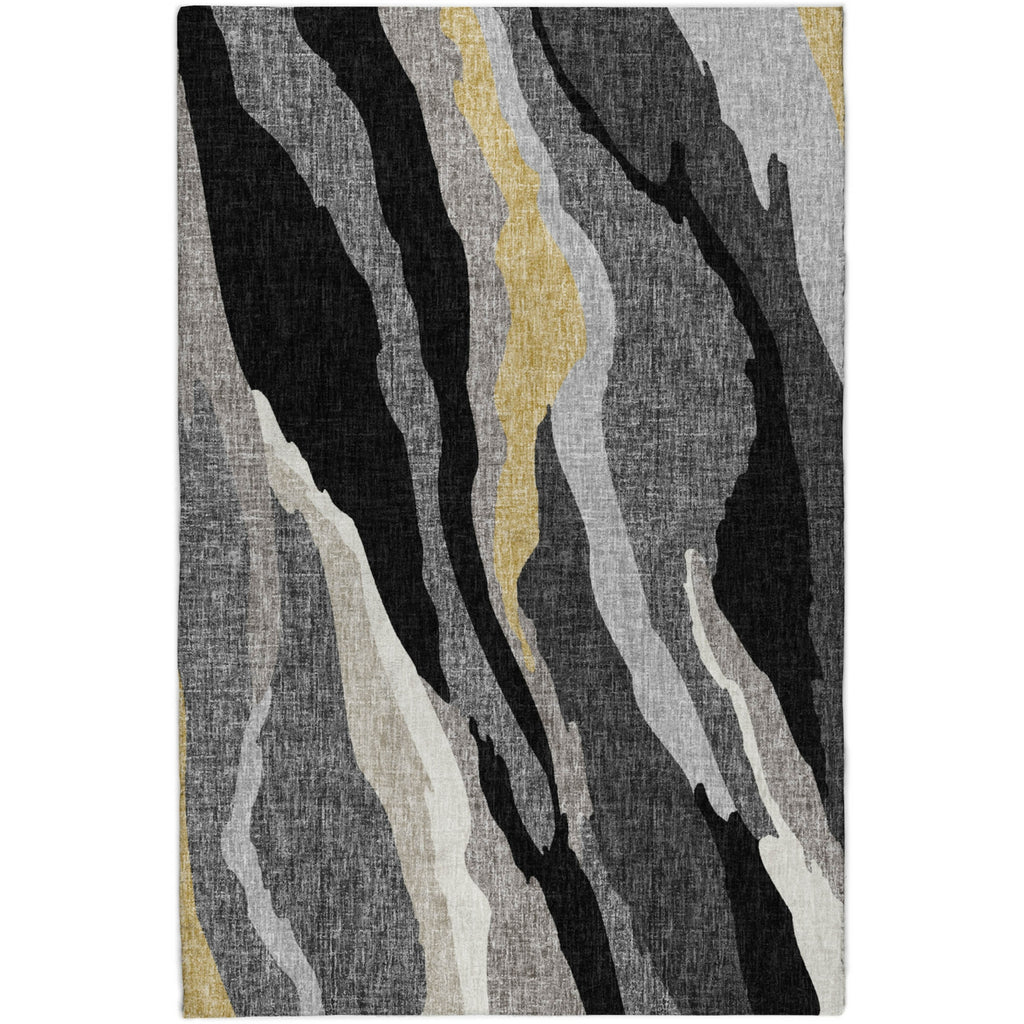 Dalyn Lorenzo LN4 Black Machine Washable Area Rug main image